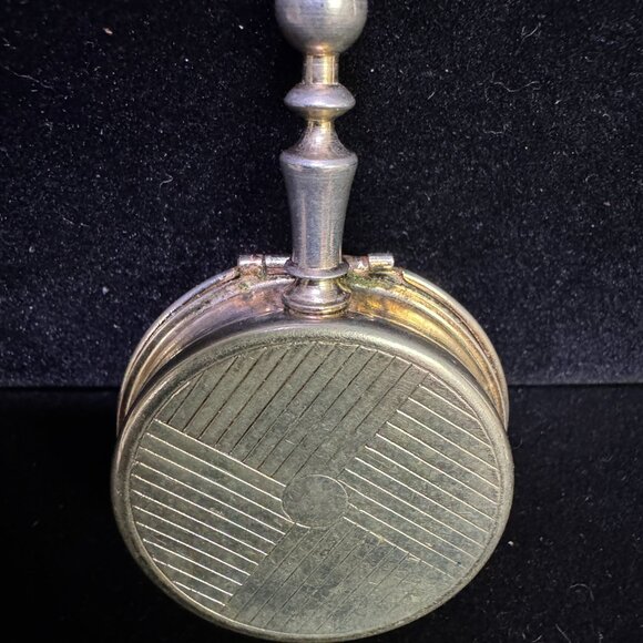 Vtg Pocket Size Portable Butler Ashtray Pill Box MultiColor Rhinestones jw1480 - Picture 5 of 15